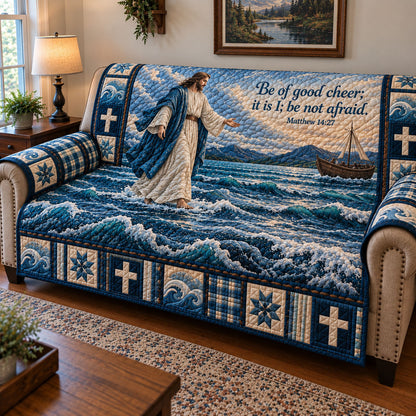 Christian Faith Quilted Sofa Cover GFTONMU3906