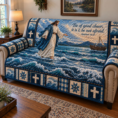 Christian Faith Quilted Sofa Cover GFTONMU3906