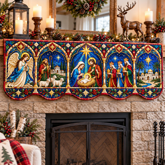 Nativity Glory Quilted Mantel Scarf GFTONPT1785