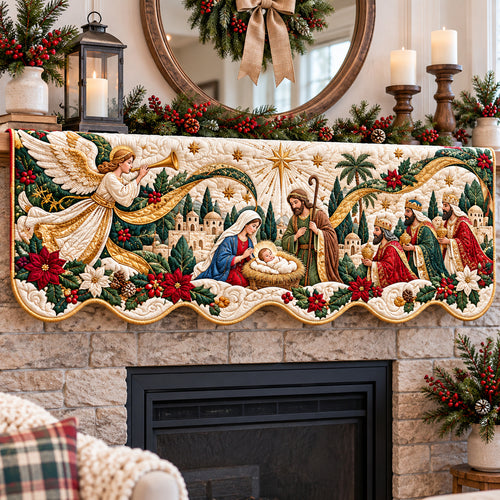 Nativity Strengths Quilted Mantel Scarf GFTONPT1786