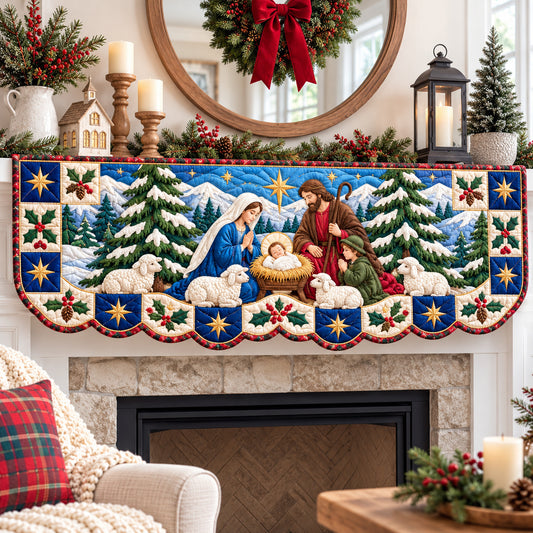 Nativity Inspiration Quilted Mantel Scarf GFTONPT1788