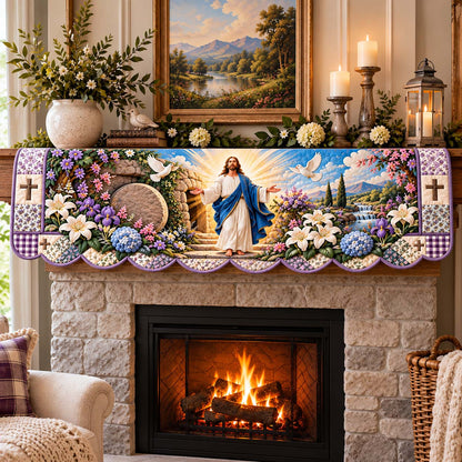 He Is Risen Quilted Mantel Scarf GFTONTD3878