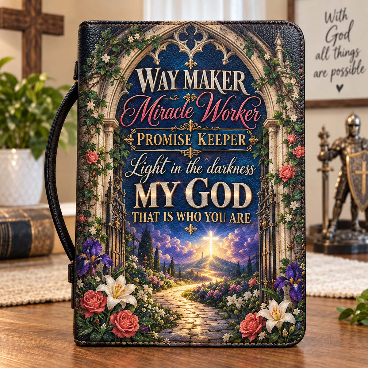 Miracle Worker Path Leather Bible Cover GFTONTD3901