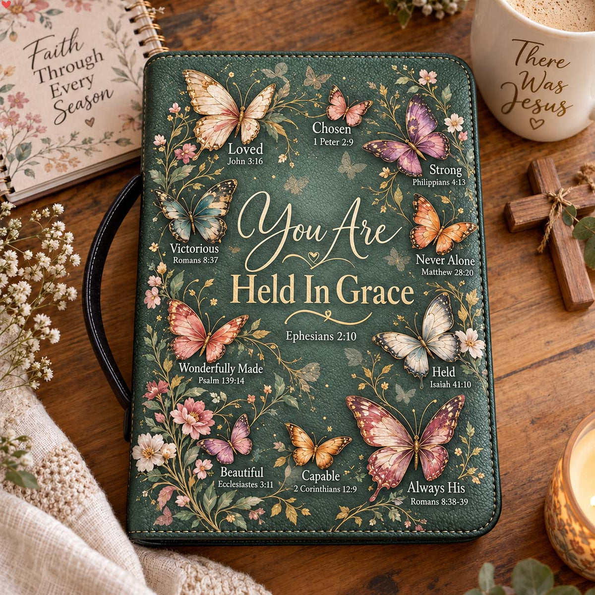 Held In Grace Leather Bible Cover GFTONTD3939