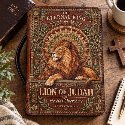 Eternal King Lion Leather Bible Cover GFTONTD3946