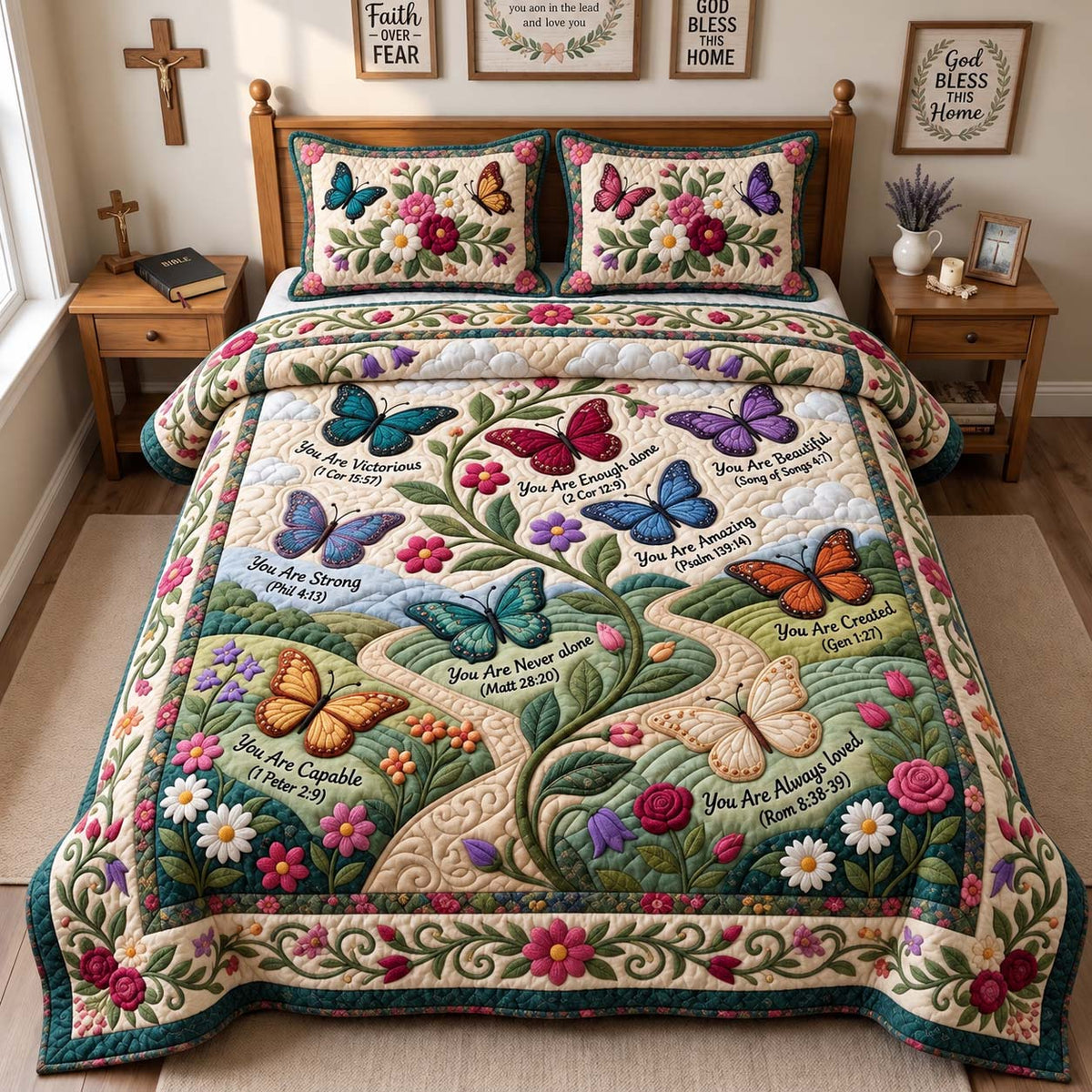 Held In His Grace 3-Piece Quilted Bedding Set GFTONTD3978