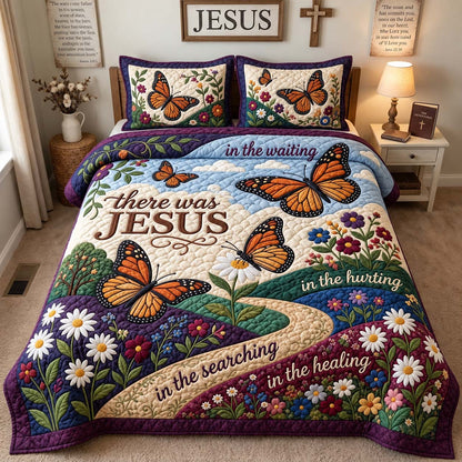Jesus Through Every Season 3-Piece Quilted Bedding Set GFTONTD3981