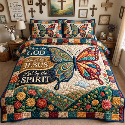 Led By The Spirit 3-Piece Quilted Bedding Set GFTONTD3982