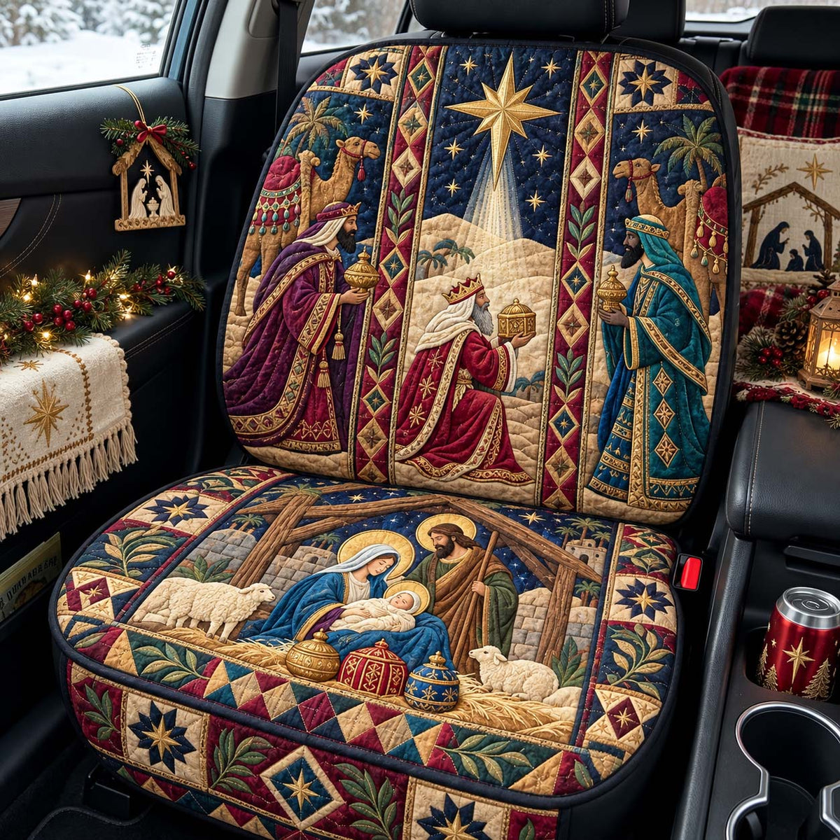 Following His Star Quilted Car Seat Protector GFTONTD3988