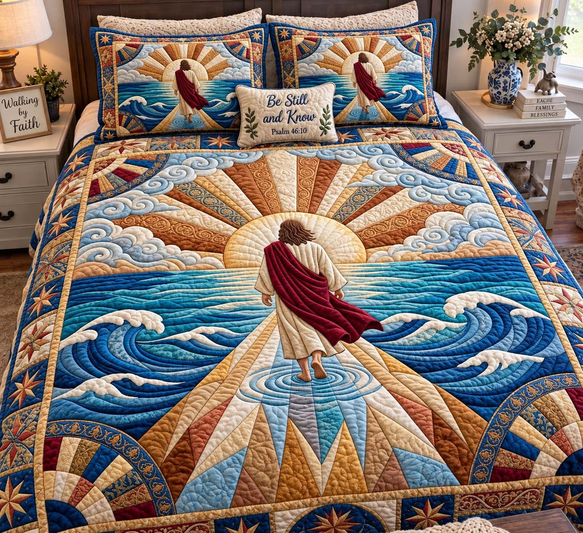 Walk Toward the Light 3-Piece Quilted Bedding Set GFTONTD4034
