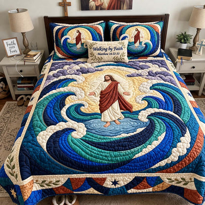 Walking by Faith 3-Piece Quilted Bedding Set GFTONTD4038