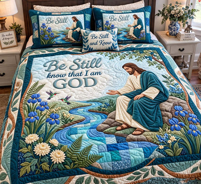 Be Still With God 3-Piece Quilted Bedding Set GFTONTD4059