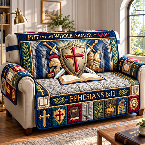 Armor Of God Quilted Sofa Cover GFTOPND3244