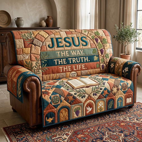 Christian Faith Quilted Sofa Cover GFTOPND3266