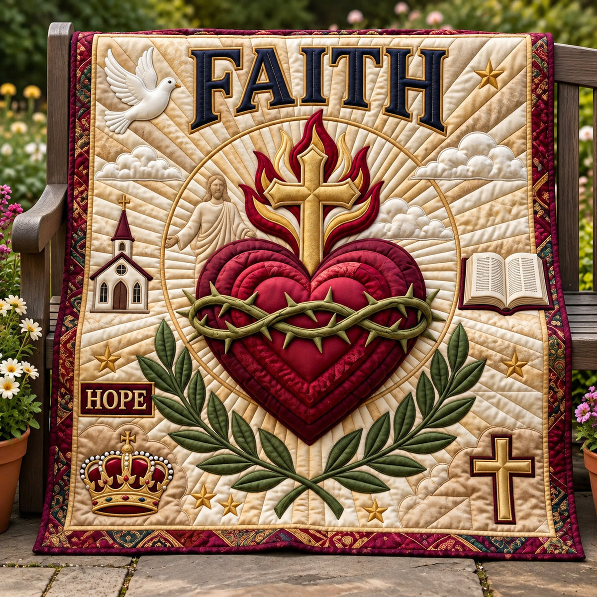 Christian Faith Quilted Blanket GFTOPND3362