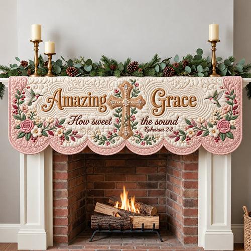 Christian Faith Quilted Mantel Scarf GFTOPND3519