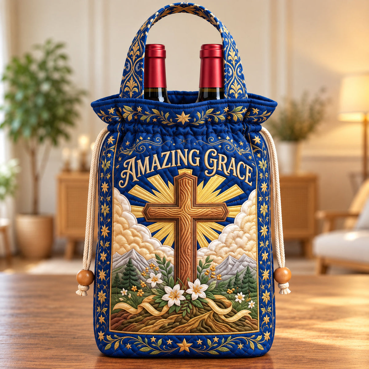 Christian Faith Quilted Bottle Carrier Bag GFTOPND3602