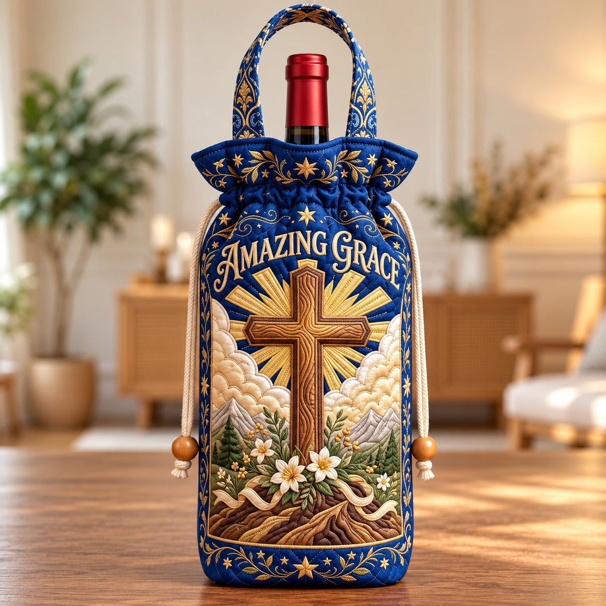 Christian Faith Quilted Bottle Carrier Bag GFTOPND3602
