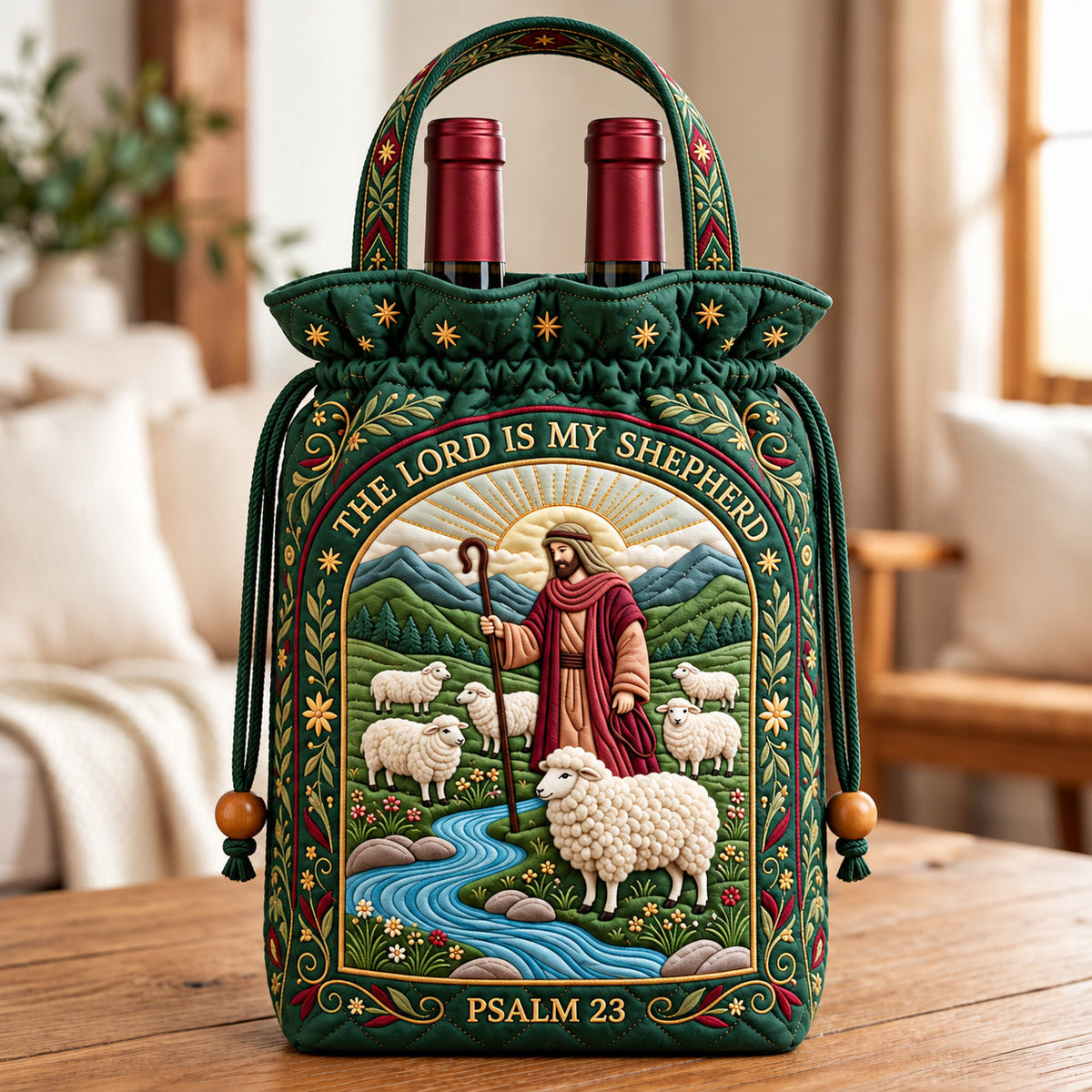 Christian Faith Quilted Bottle Carrier Bag GFTOPND3604