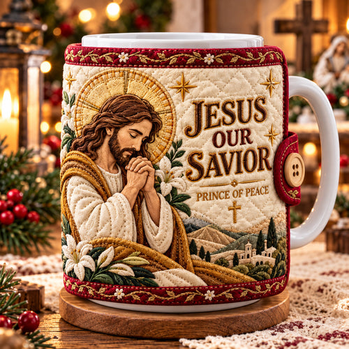 Peaceful Jesus Quilted Mug Cozy GFTOPND3642