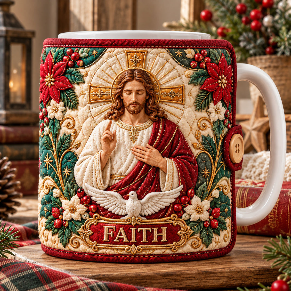Christmas Faith Quilted Mug Cozy GFTOPND3644