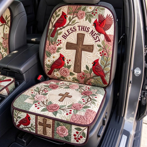 Bless This Net Quilted Car Seat Protector GFTOPND3714
