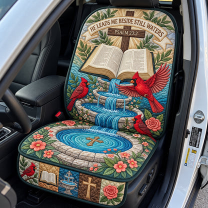 He Leads Me Quilted Car Seat Protector GFTOPND3717