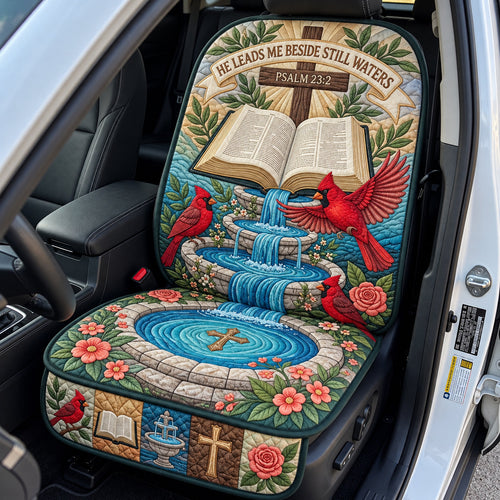 He Leads Me Quilted Car Seat Protector GFTOPND3717
