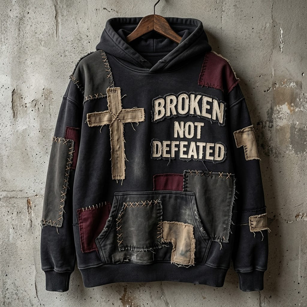 Broken Not Defeated Hoodie GFTOPND3769
