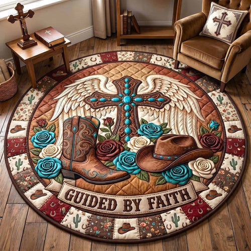 Western Grace Quilted Round Mat GFTOTP19917 C2