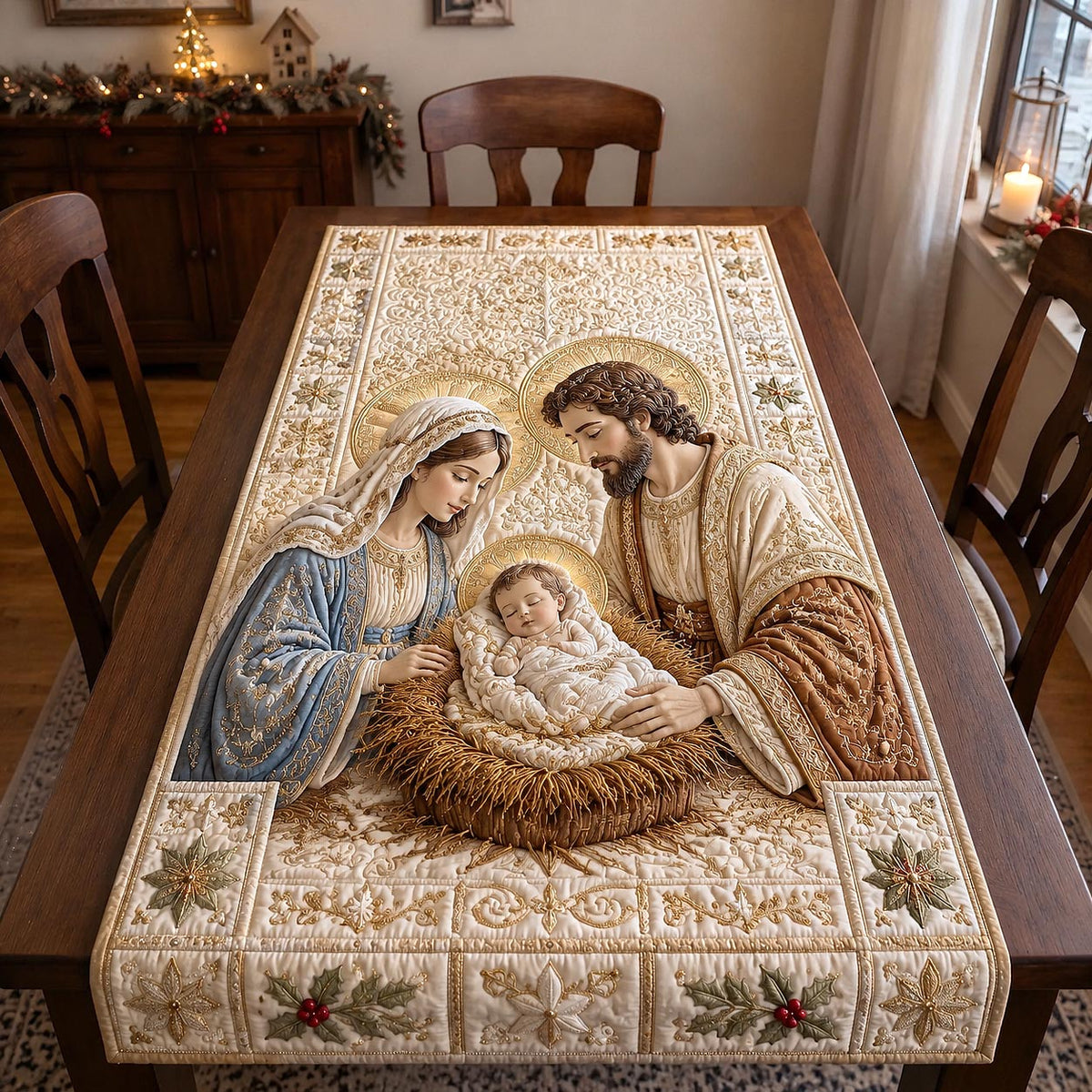 Nativity Blessings Quilted Table Runner GFTOTP20796
