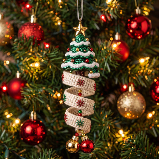 Yuletide Spiral Christmas Mica Ornament GFTOTP20838