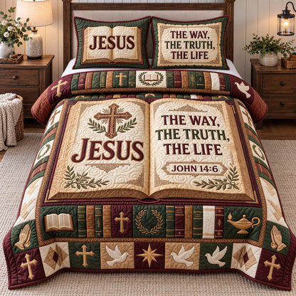 Christian Faith 3-Piece Quilted Bedding Set GFTOTP22367