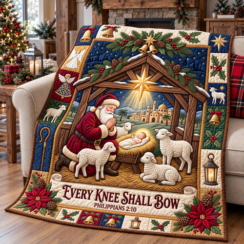 Praying Santa Manger Quilted Blanket GFTOTP22500