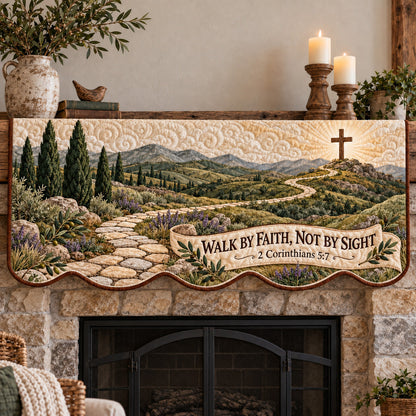Walk By Faith Quilted Mantel Scarf GFTOTP22802