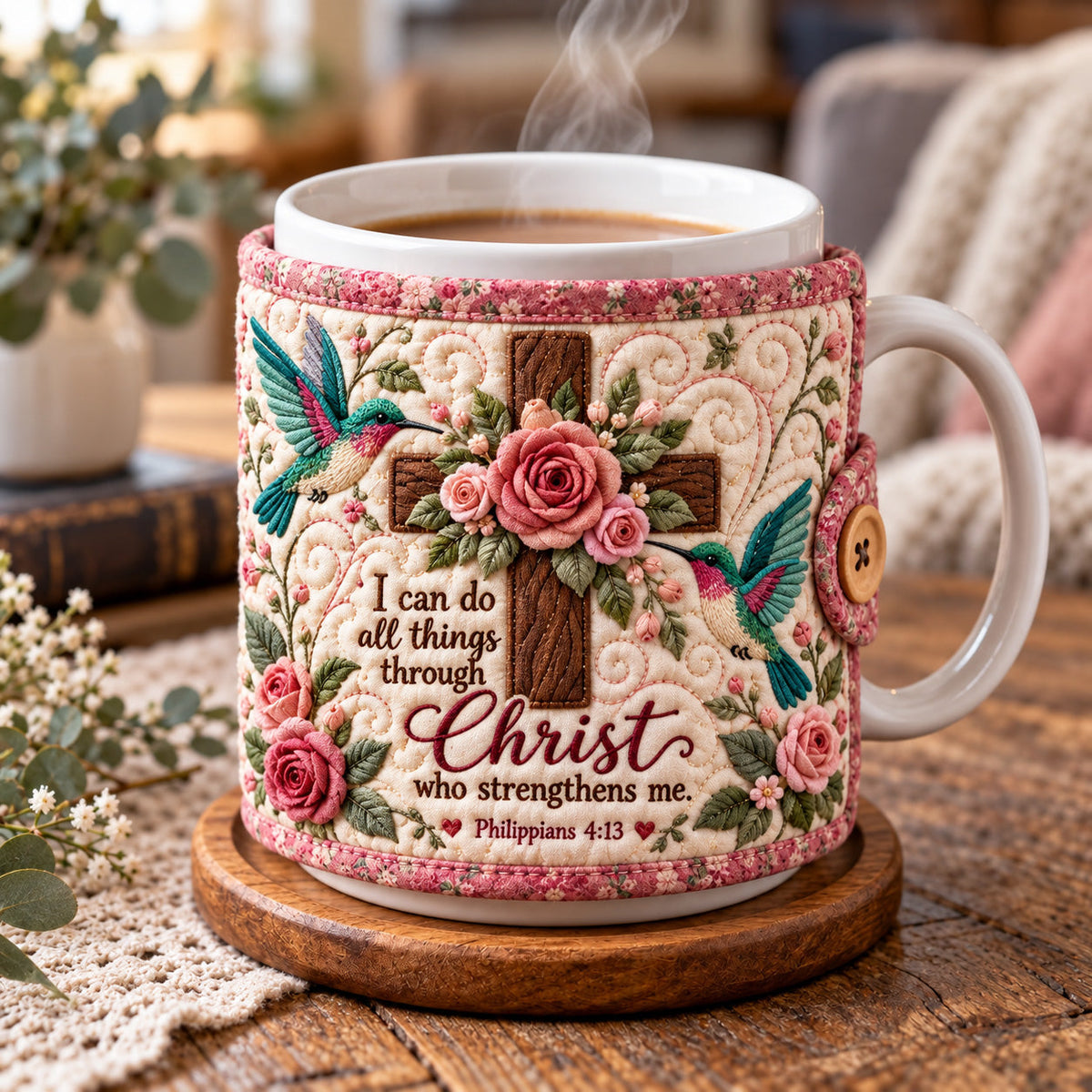 All Things Through Christ Quilted Mug Cozy GFTOTP22928