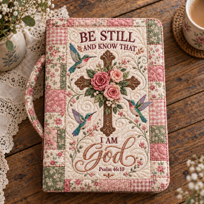 Be Still And Know Quilted Bible Cover GFTOTP22937