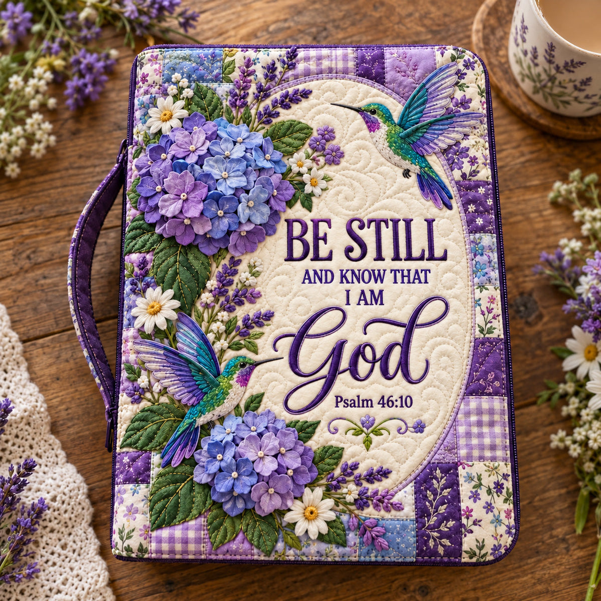 Be Still And Know Quilted Bible Cover GFTOTP22940