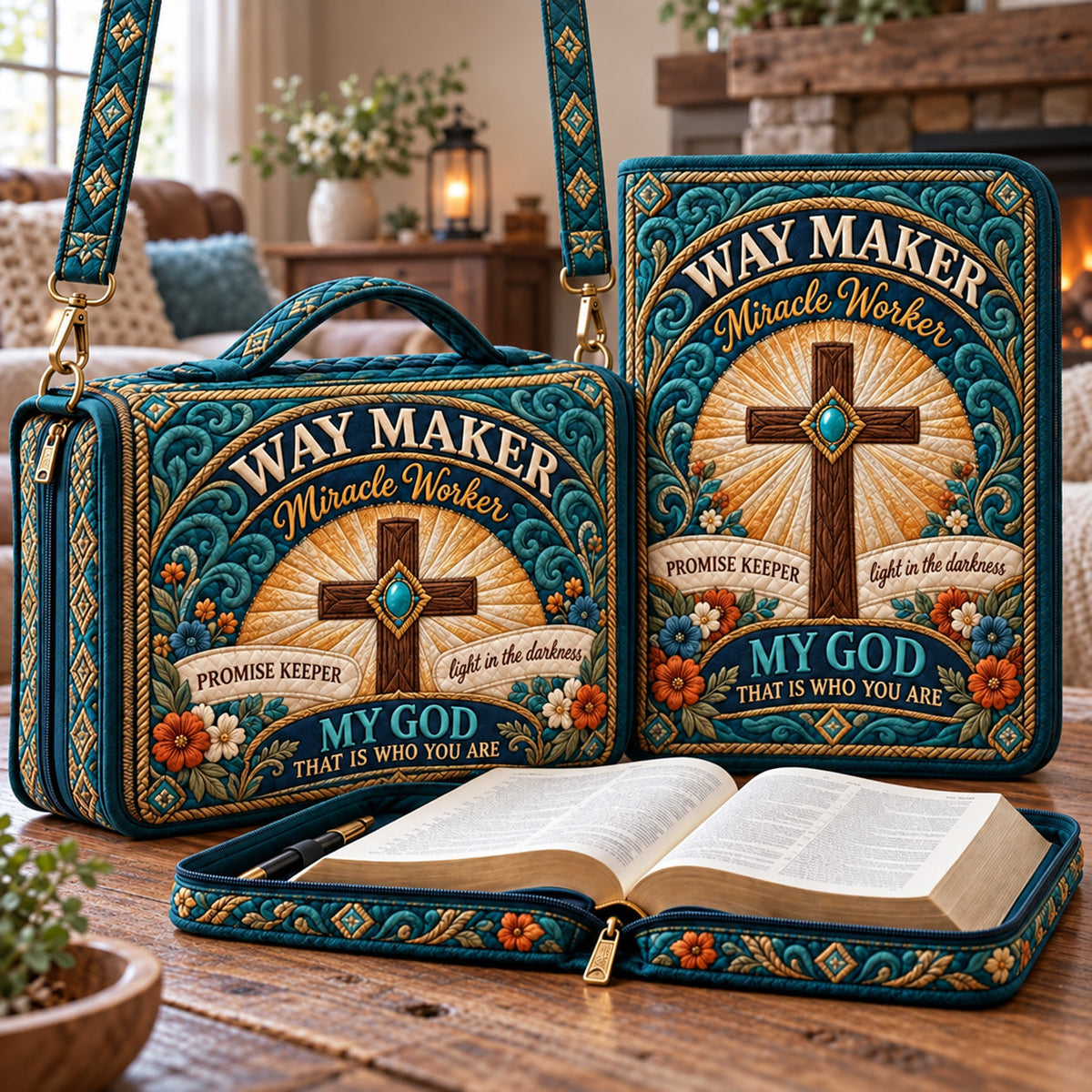 My God Way Maker Quilted Bible Cover GFTOTP22986