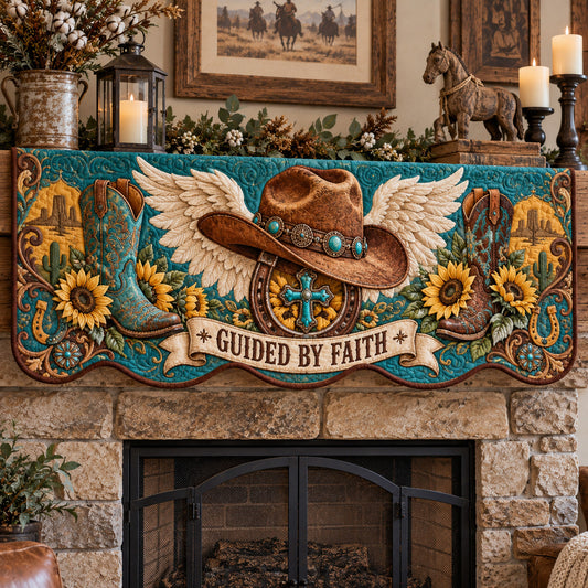 Western Grace Quilted Mantel Scarf GFTOTP22990