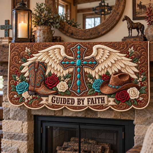 Western Grace Quilted Mantel Scarf GFTOTP22991