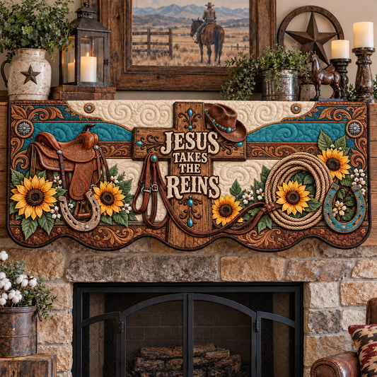 Western Grace Quilted Mantel Scarf GFTOTP22994