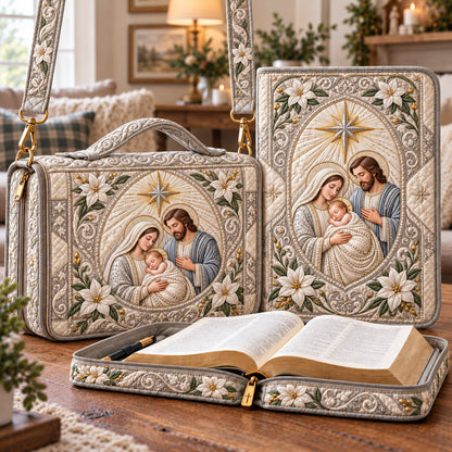 Elegant Holy Family Quilted Bible Cover GFTOTP23034