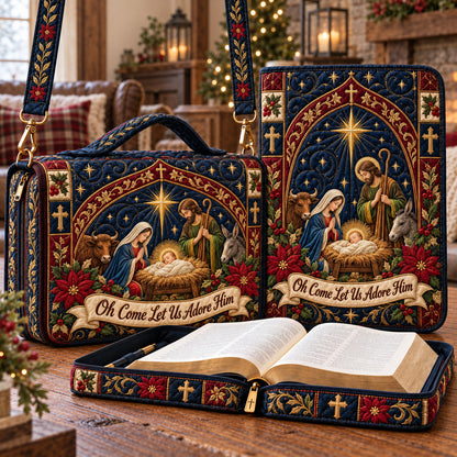 Let Us Adore Him Quilted Bible Cover GFTOTP23038
