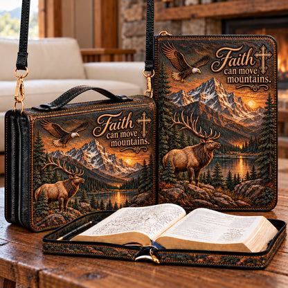 Faith Moves Mountains Leather Bible Cover GFTOTP23040