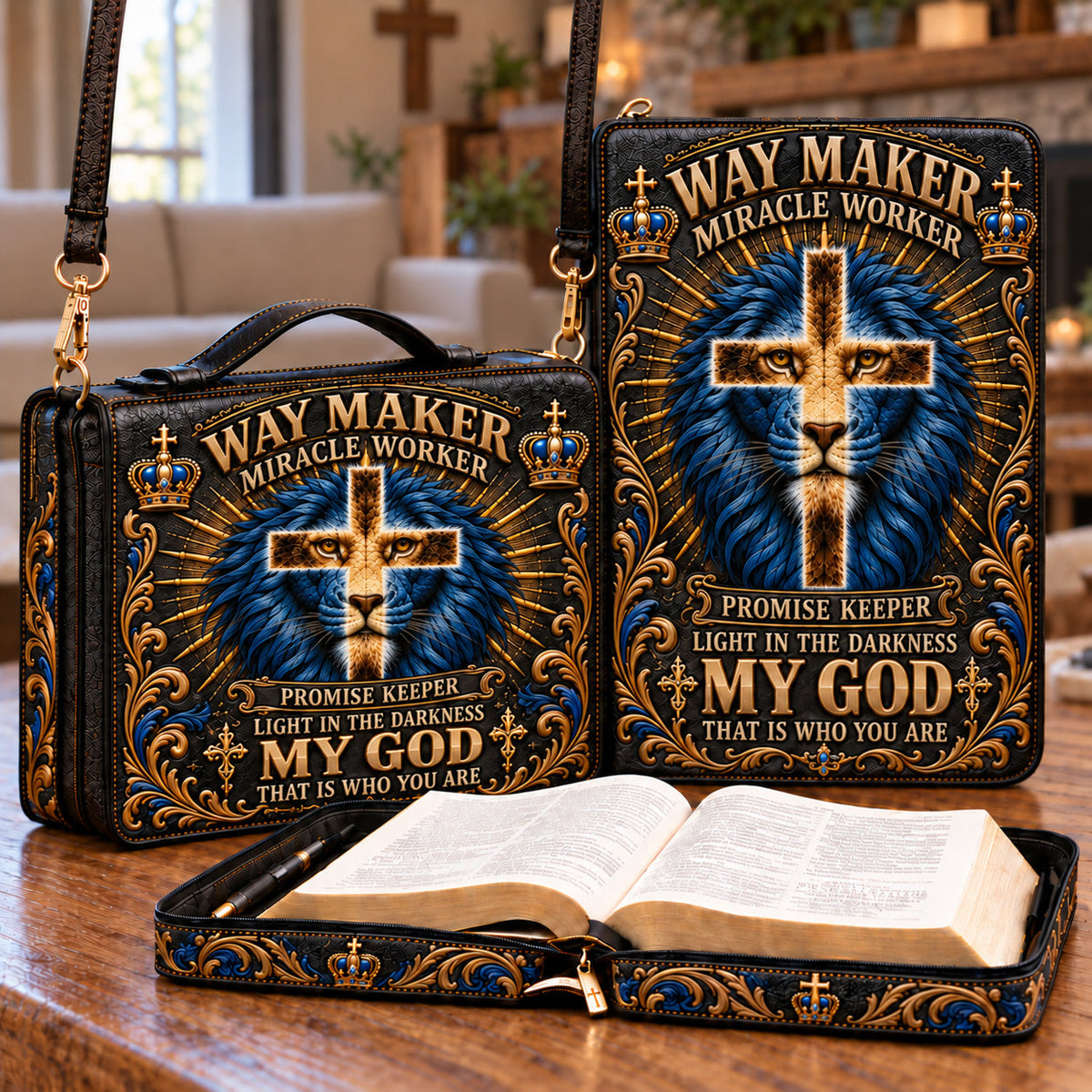 Way Maker Miracle Worker Leather Bible Cover GFTOTP23041