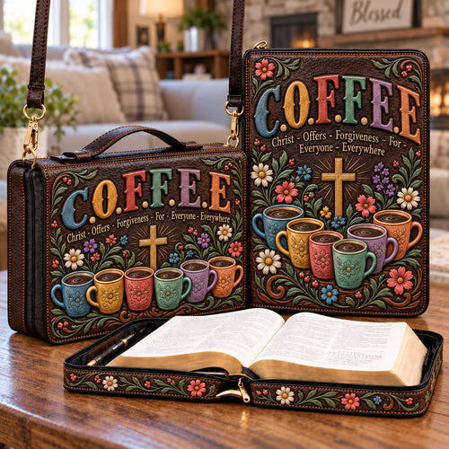 Christ Offers Forgiveness Leather Bible Cover GFTOTP23042
