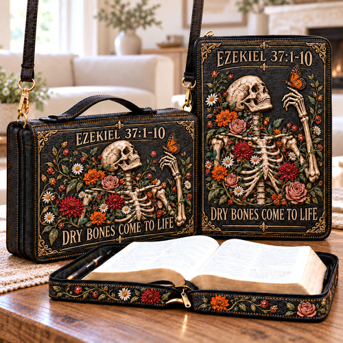 Ezekiel Dry Bones Leather Bible Cover GFTOTP23043