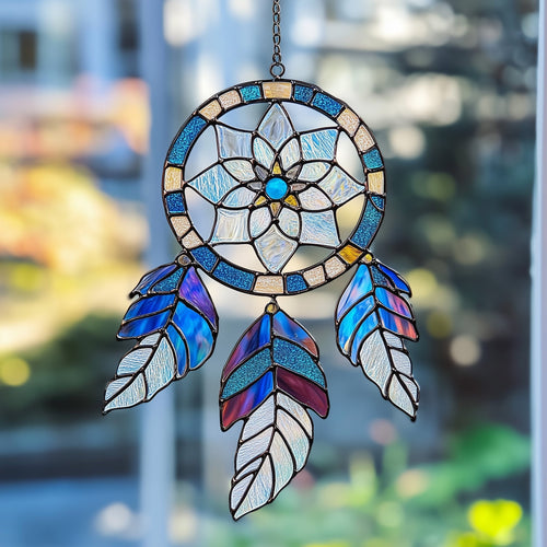 Dreamcatcher Stained Glass Suncatcher GFTOTP5014