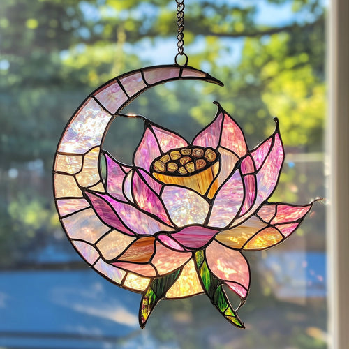 Blooming Serenity Stained Glass Suncatcher GFTOTP5172